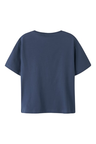 T-shirt em algodão biológico - Índigo - Name It Kids