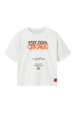 T-shirt em algodão biológico - Branco - Name It Kids