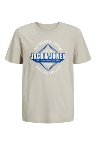 T-shirt em algodão biológico - Bege - Jack & Jones Junior
