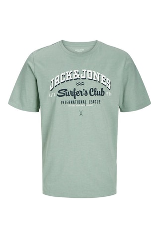 T-shirt em algodão biológico - Verde-água - Jack & Jones Junior