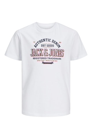 T-shirt em algodão biológico - Branco - Jack & Jones Junior