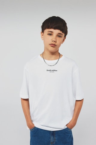 T-shirt de algodão biológico - Branco