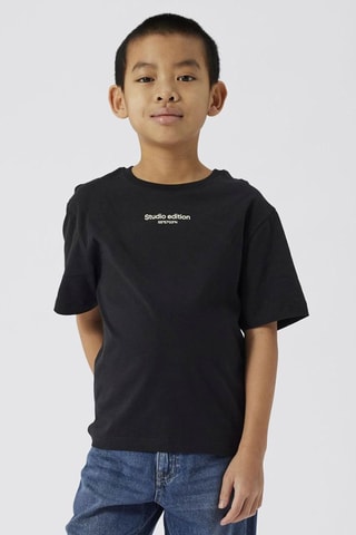 T-shirt de algodão biológico - Preto