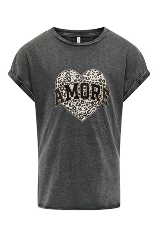 Camiseta de algodón orgánico - Gris - Kids Only Girl