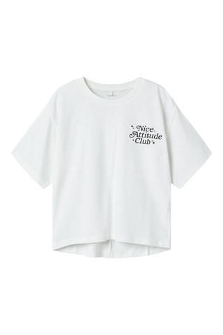 T-shirt em algodão biológico - Branco - Name It Kids
