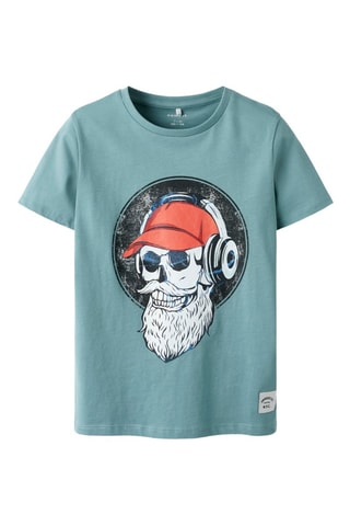 T-shirt em algodão biológico - Azul - Name It Kids