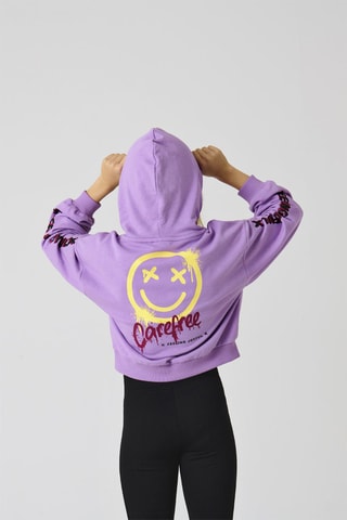 Sudadera con capucha de algodón orgánico - Violeta - Kids Only Girl