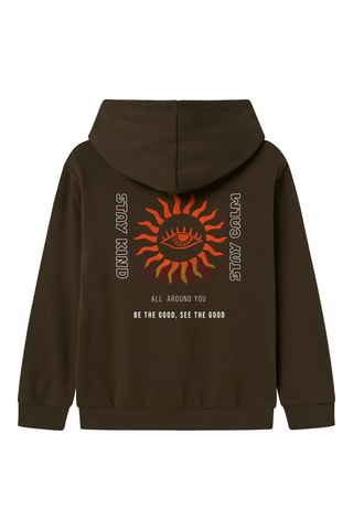 Sweat em algodão biológico - Caqui - Name It Kids