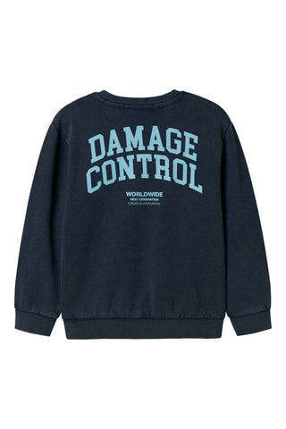 Sweat em algodão biológico - Azul-marinho - Name It Kids