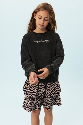 Sweat em algodão biológico - Preto - Name It Kids