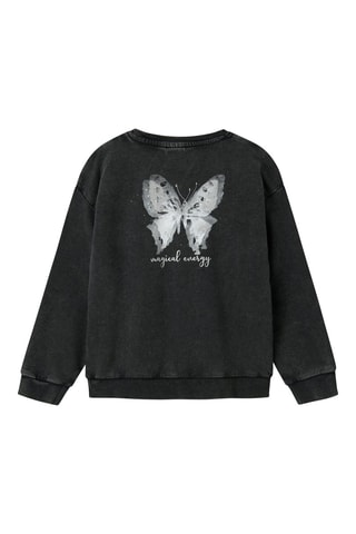 Sweat em algodão biológico - Preto - Name It Kids