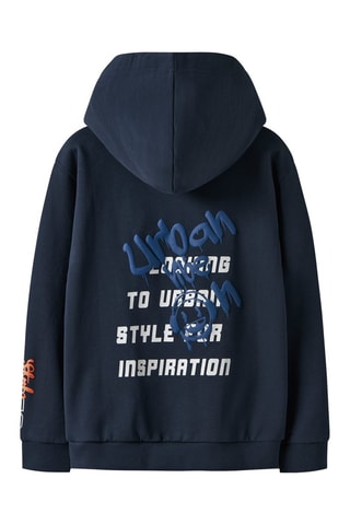 Sweat em algodão biológico - Azul-marinho - Name It Kids