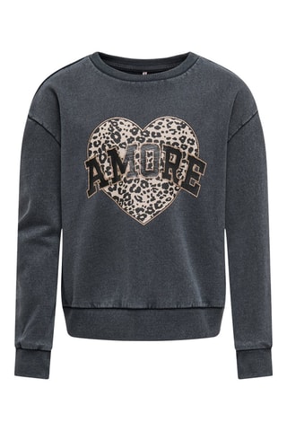 Sudadera - Antracita jaspeado - Kids Only Girl