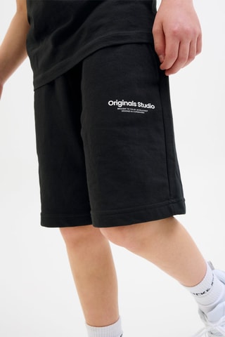 Bermudas relaxed - Preto - Jack & Jones Junior