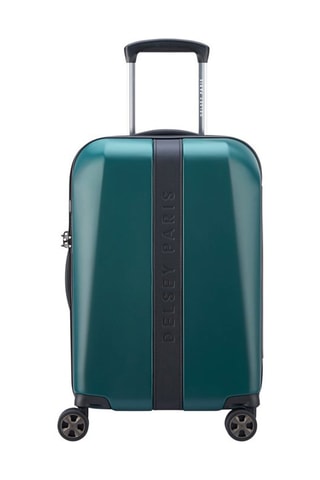 Rekbare Handbagagetrolley Promenade Hard 2.0 (S) - Dennengroen - Groen en roze