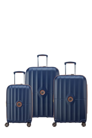 Conjunto de 3 malas Carrousel (S/M/L) - Azul - 55/68/77 cm