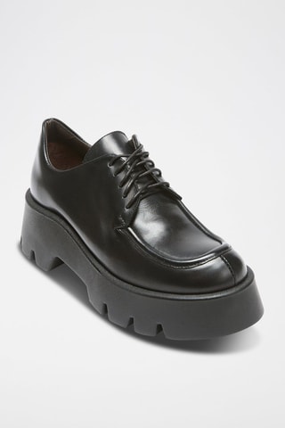Derbies em couro Apron Preto