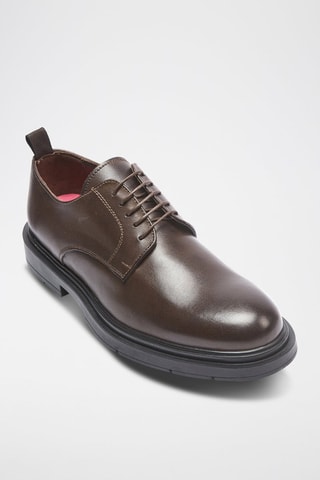 Derbies em couro - Castanho-escuro