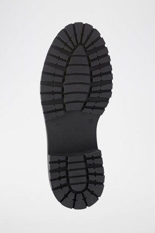 Derbies em couro Wing Cap - Preto