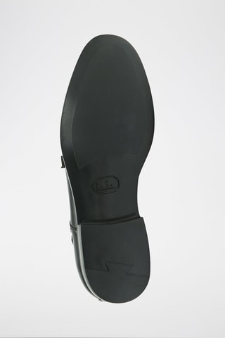 Derbies com fivela Monk em couro Regular - Castanho-escuro