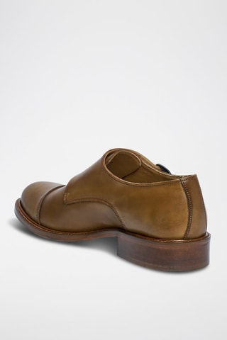 Leren Derby's - Kaki