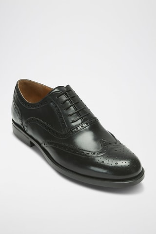 Richelieus em couro Regular - Preto