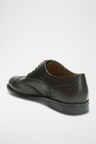 Richelieus em couro Regular - Castanho-escuro