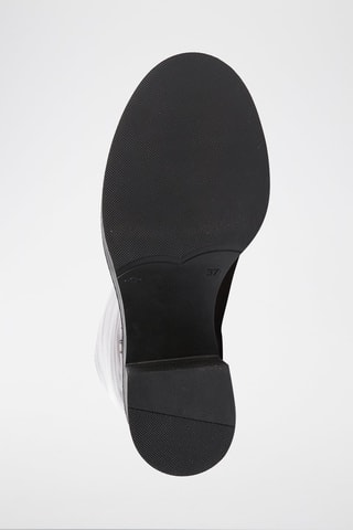 Botas Tubular em couro Regular - Castanho-escuro