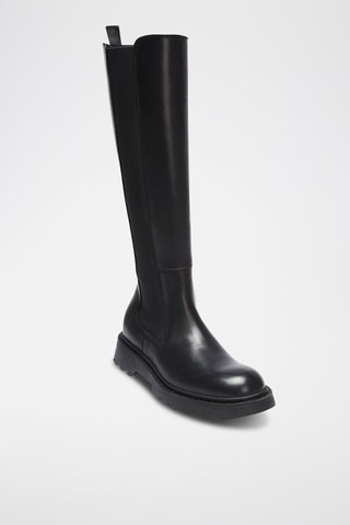Botas em couro Regular - Preto