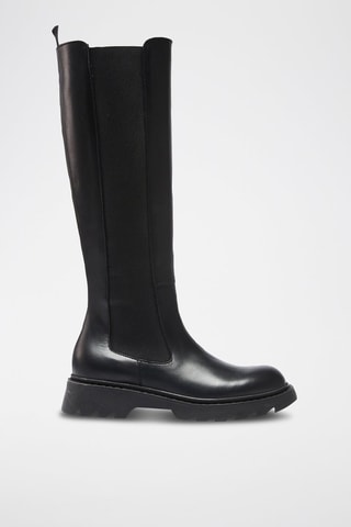 Botas em couro Regular - Preto
