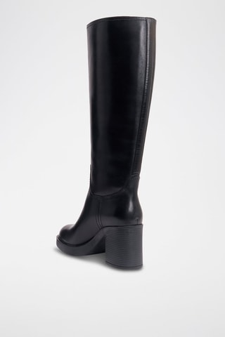 Botas regular em couro - Preto
