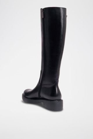 Botas regular em couro - Preto