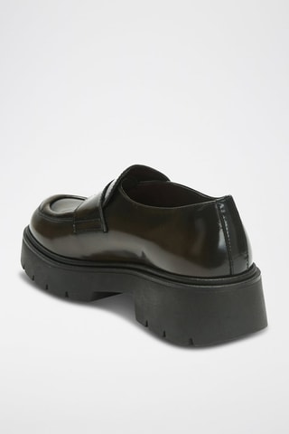 Mocassins em couro Penny - Castanho