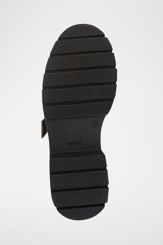 Mocassins em couro Monk Strap - Castanho-escuro