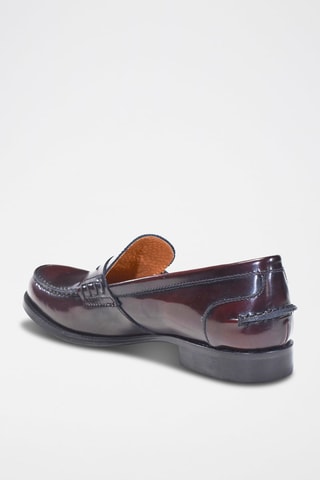 Lakleren   Mocassins Bordeauxrood - British Passport