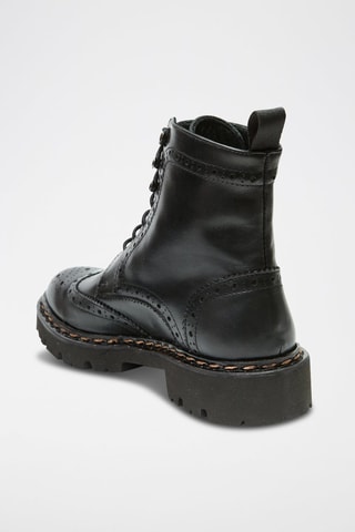 Botins regular em couro - Preto
