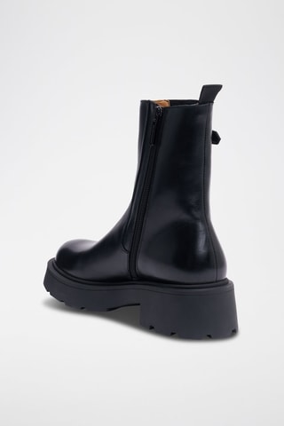 Leren Enkellaarzen Regular - Zwart