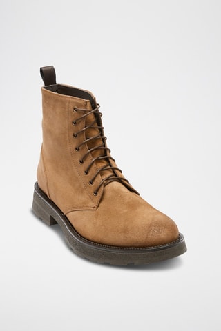 Botins em couro Camel