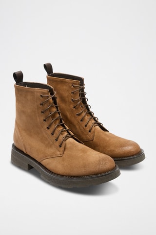 Botins em couro Camel