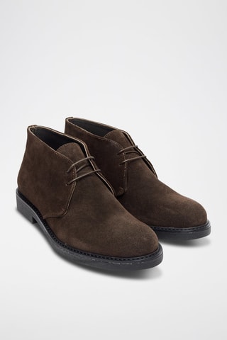 Botins em nobuck Chukka Castanho-escuro
