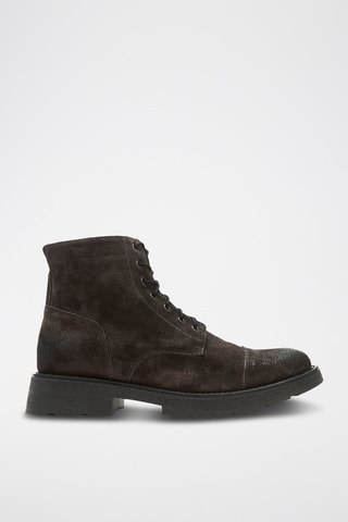 Botins em couro Toe Cap Cinzento