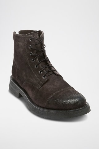 Botins em couro Toe Cap Cinzento