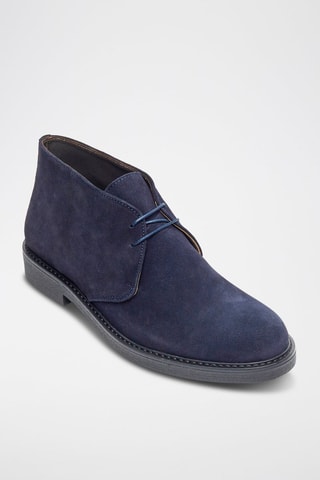 Botins em nobuck Chukka Azul-marinho