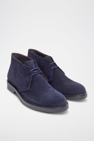 Botins em nobuck Chukka Azul-marinho