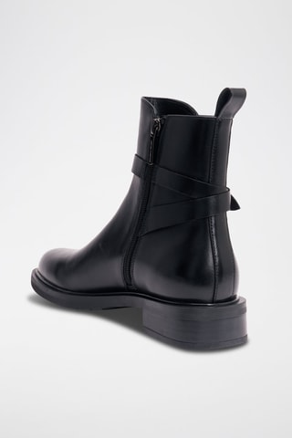 Botins regular em couro - Preto