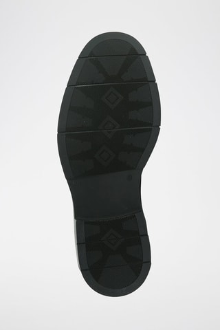 Botins em couro Ankle - Preto