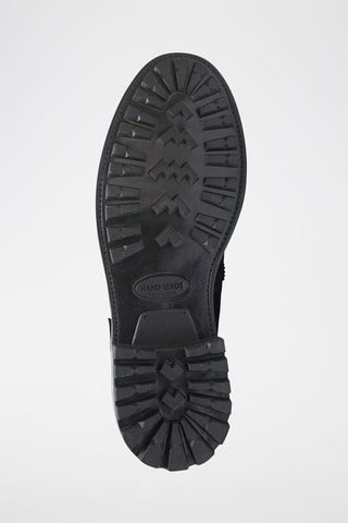 Botins em couro Wing Cap - Preto