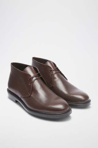 Botins em couro Chukka - Castanho-escuro