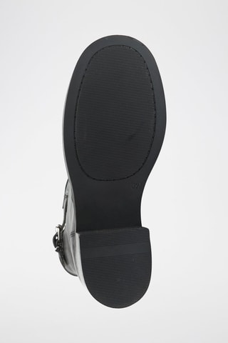 Botins em couro Biker - Preto