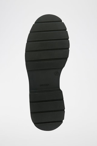 Botins em couro Ankle - Preto